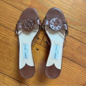 Jimmy Choo VINTAGE Brown Leather Women's Sandals